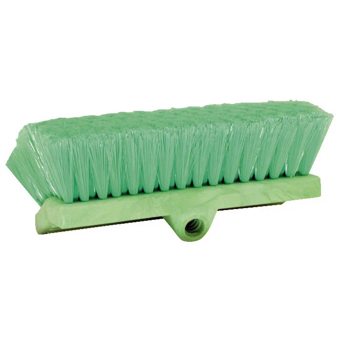 0480 – MR. LONGARM Car Wash Brush, 10 Inch Brush Width With Threaded Hole Without Handle Green/ Very Soft Polyester F...